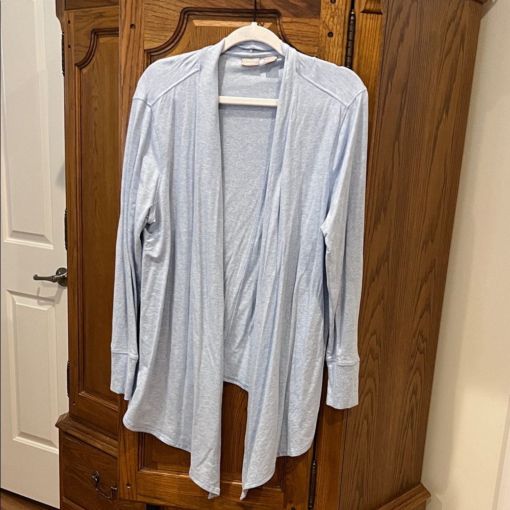 Chico's Light Blue Open Front Cardigan